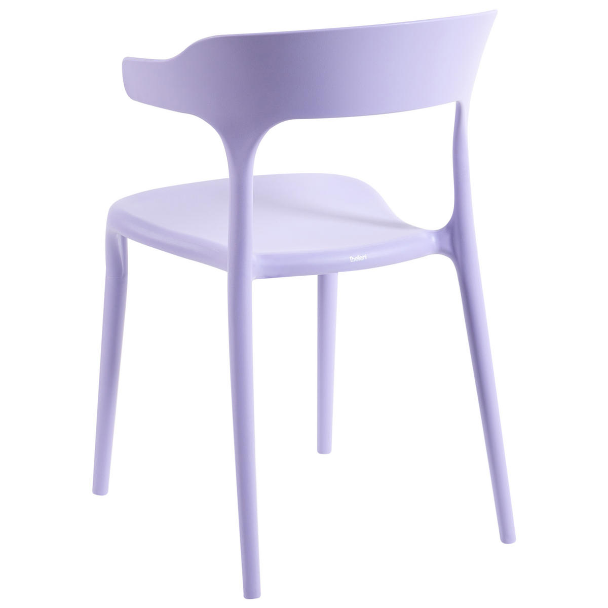 GARTENSTUHL 4er-Set Violett Gubbio - Violett, Kunststoff (50/76/49cm) - Beliani