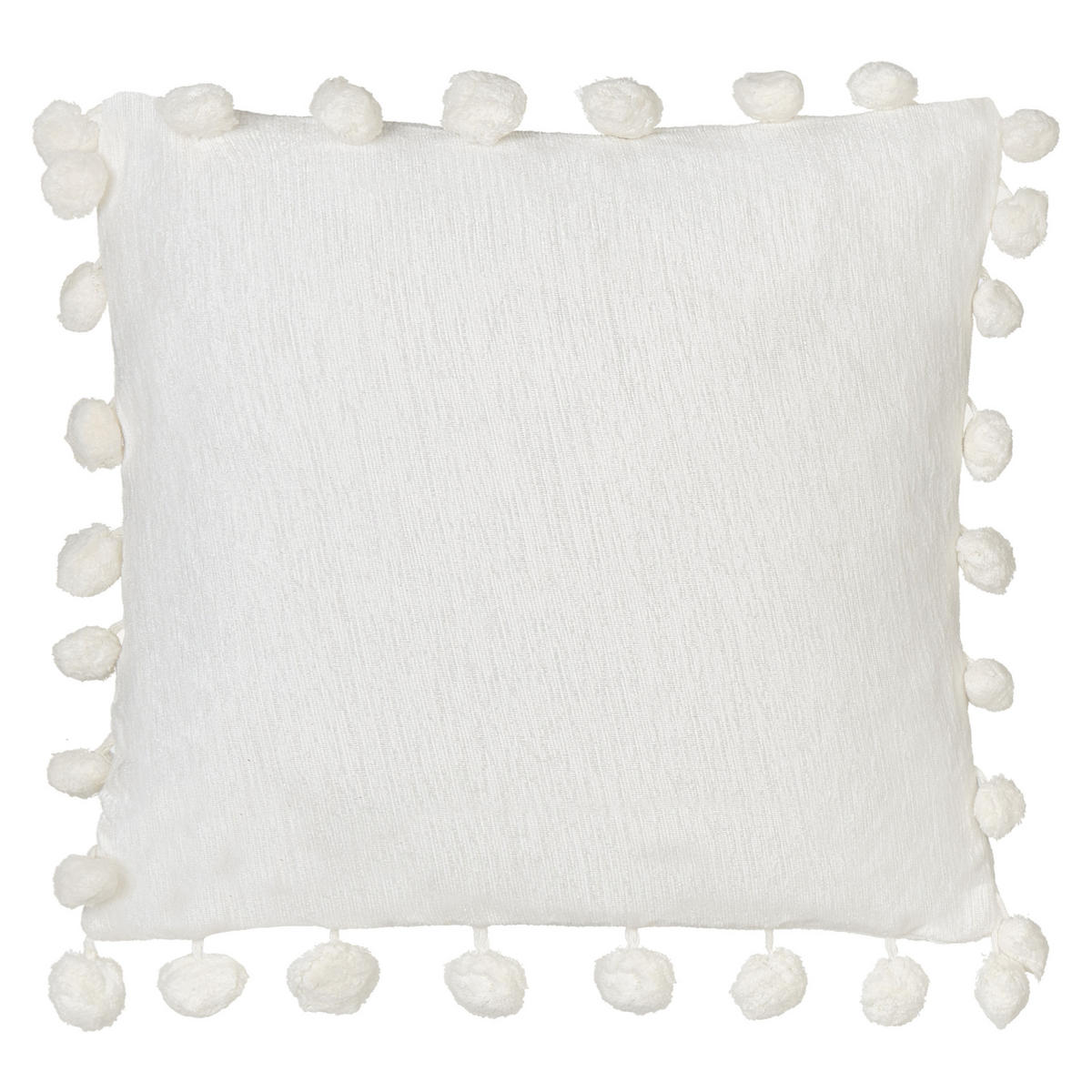 Dekokissen 2er-Set Weiß 45/45 cm Jasmine - Weiß, Textil (45/45cm) - Beliani