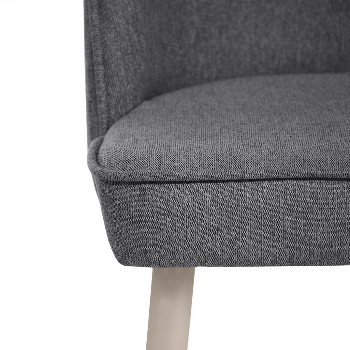 STUHL Luna, Polsterstuhl für das Esszimmer mit kaschmirfarbenen Holzbeinen, Grau - Kaschmir/Grau, Holz (51/87/46cm) - Beautysofa