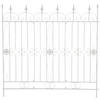 GARTENZAUN Metall weiß - Weiß, Metall (124/116cm) - CLP