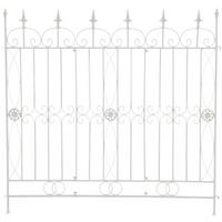 GARTENZAUN Metall weiß - Weiß, Metall (124/116cm) - CLP