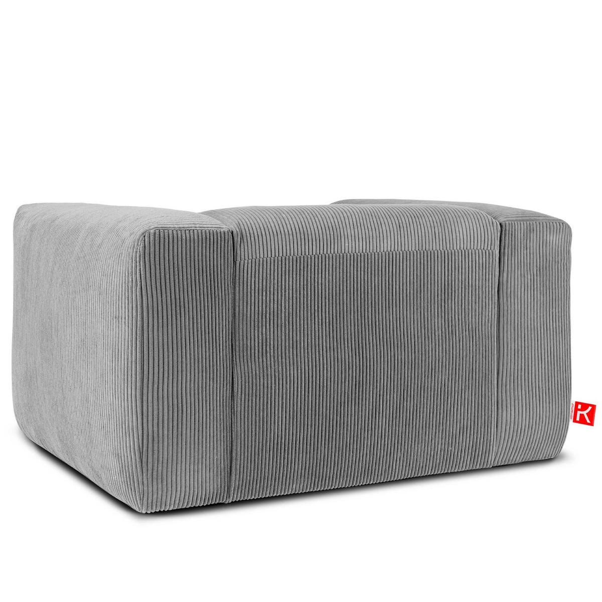 SESSEL BUFFO , Hellgrau - Hellgrau, Textil (130/73/96cm) - KONSIMO®