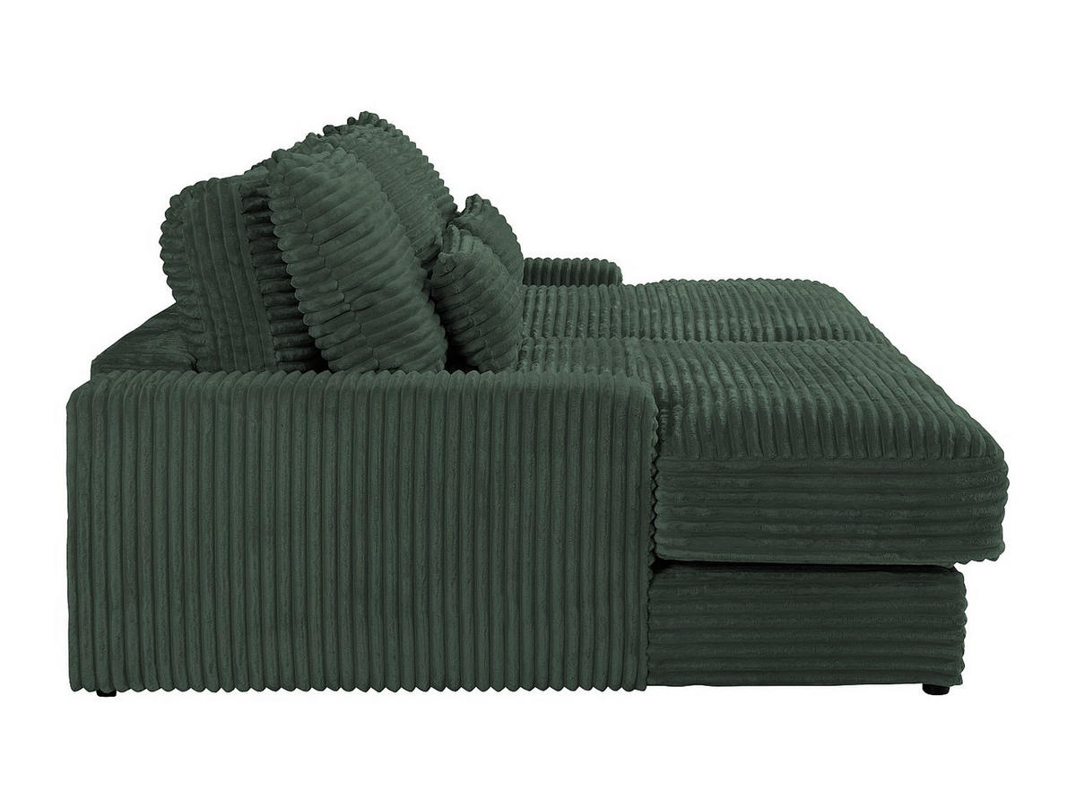 3-SITZER-SOFA mit bequemer Sitztiefe aus Samtstoff in Weihnachtsgrün CALAZO - Grün, Textil (232/85/170cm) - Vente-Unique
