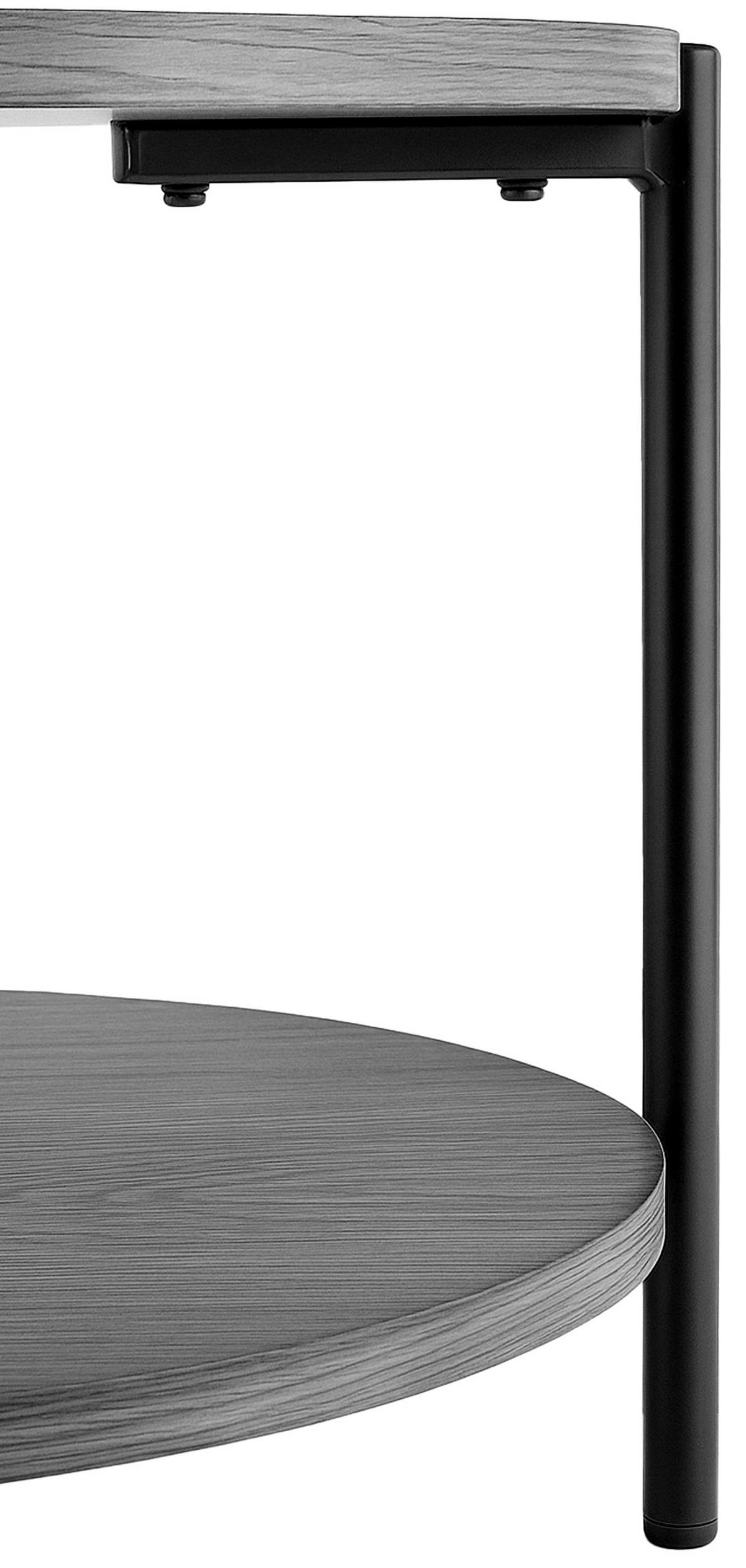 COUCHTISCH Bazon Holz Grau Beistelltisch Rund - Grau, Holz (50/50/40cm) - DELUKE