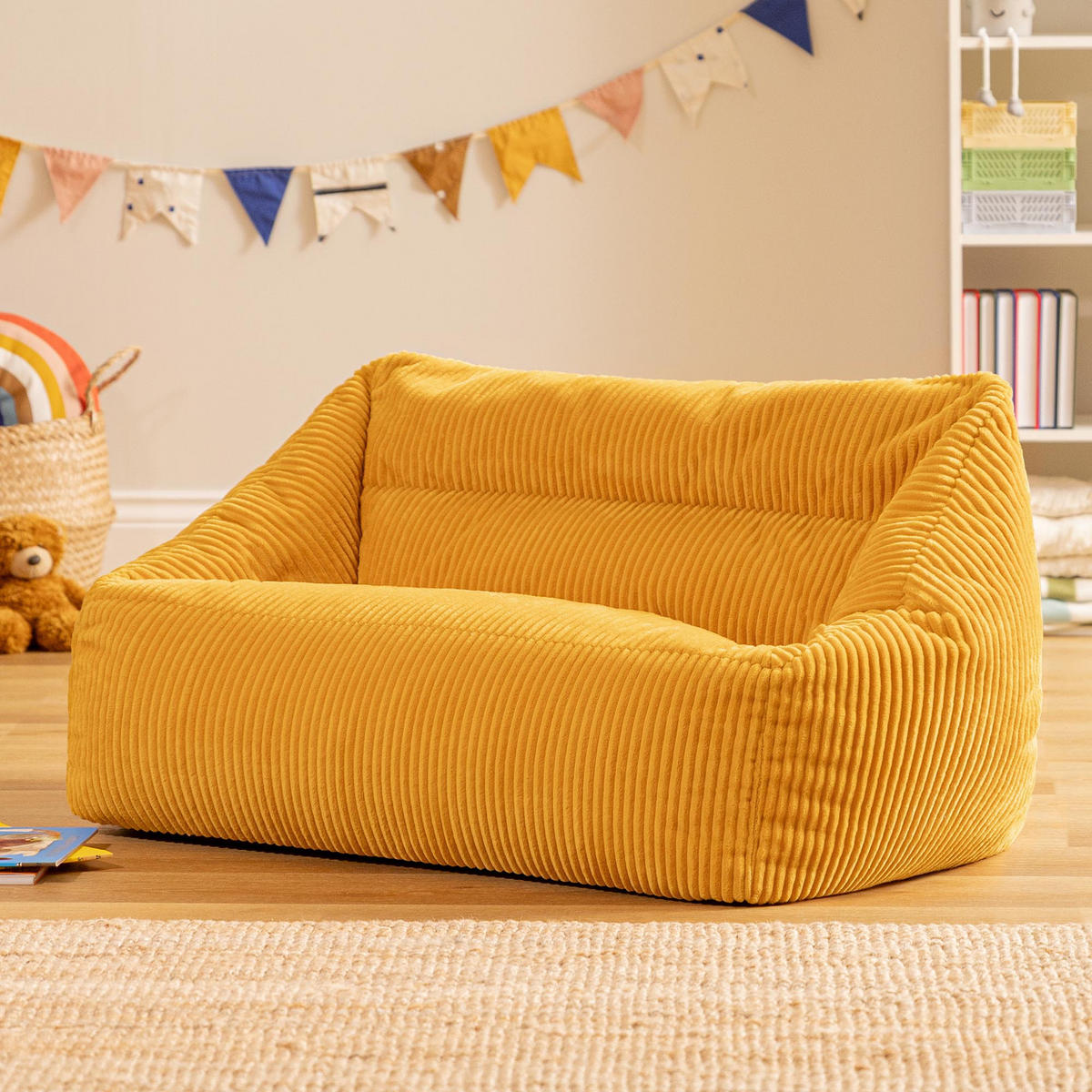 KINDERSITZSACK Sofa Cecilia - Gelb, Textil (95/44/55cm) - icon