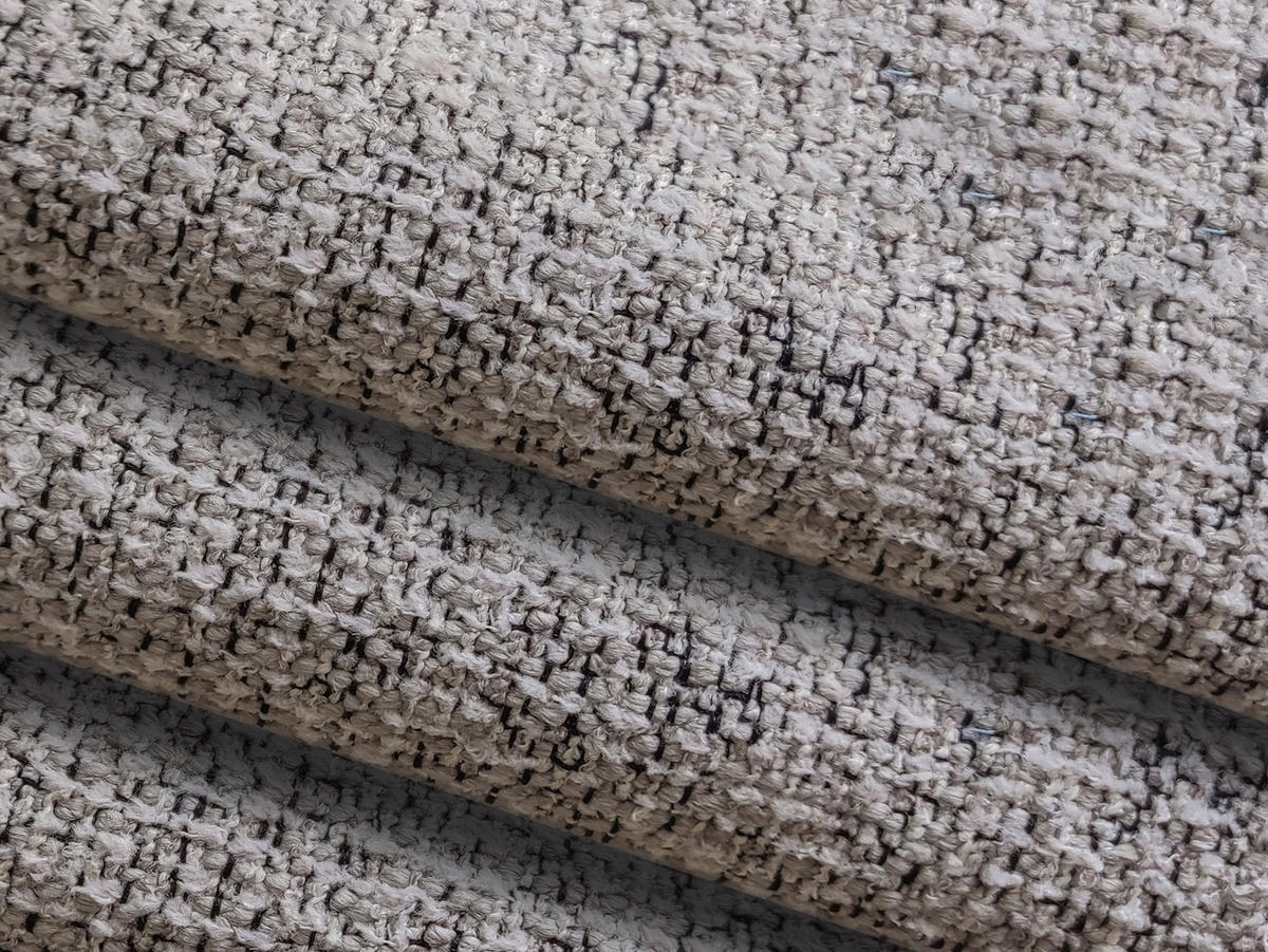 SESSEL Strukturstoff Stoff Beige - Beige/Graubraun, Holz/Textil (110/73/95cm) - Makamii