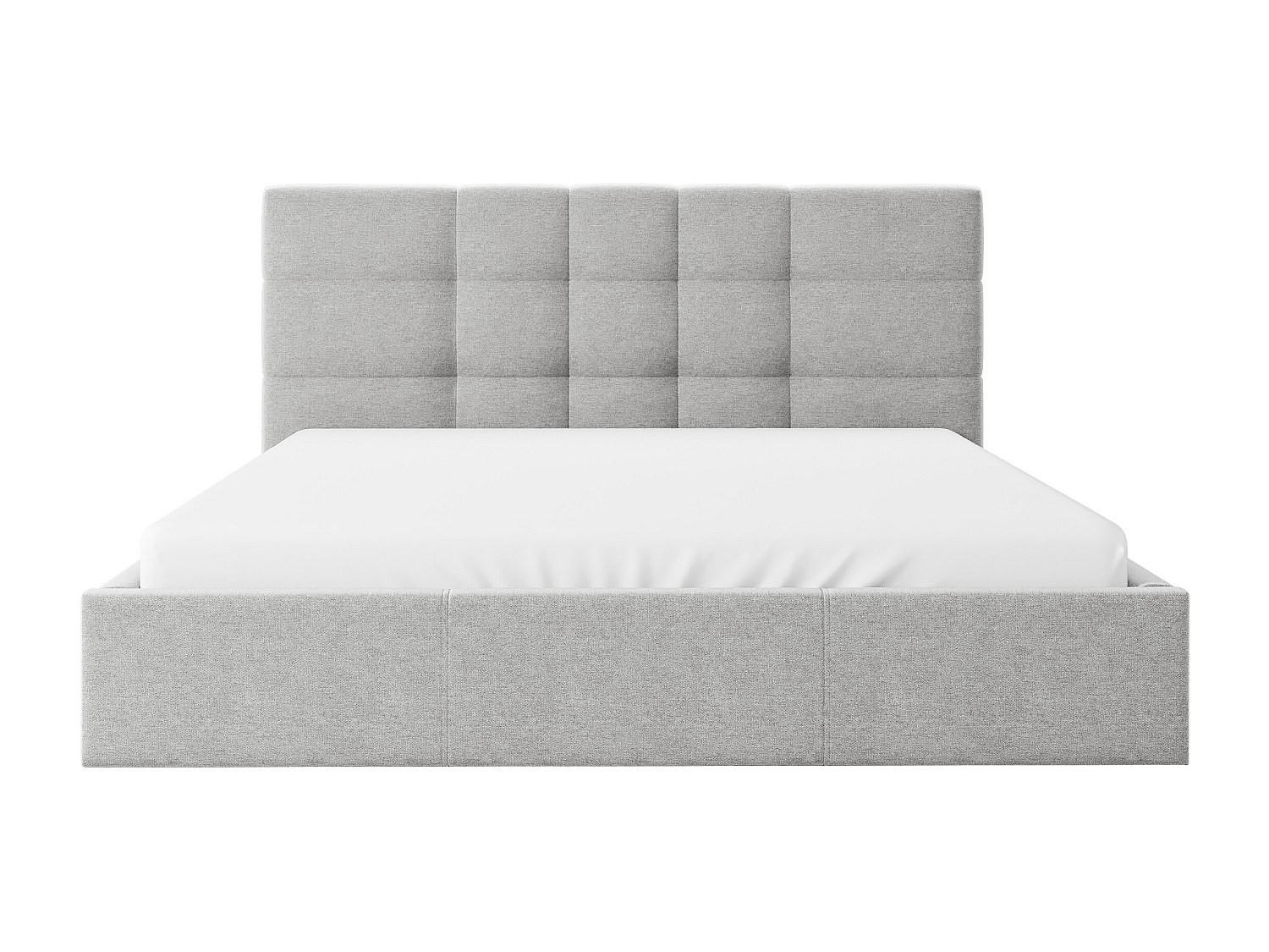 BETT mit Bettkasten - 2 Personen - Stoff - Hellgrau - - Hellgrau, Textil (160/200cm) - Vente-Unique
