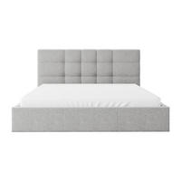 BETT mit Bettkasten - 2 Personen - Stoff - Hellgrau - - Hellgrau, Textil (160/200cm) - Vente-Unique