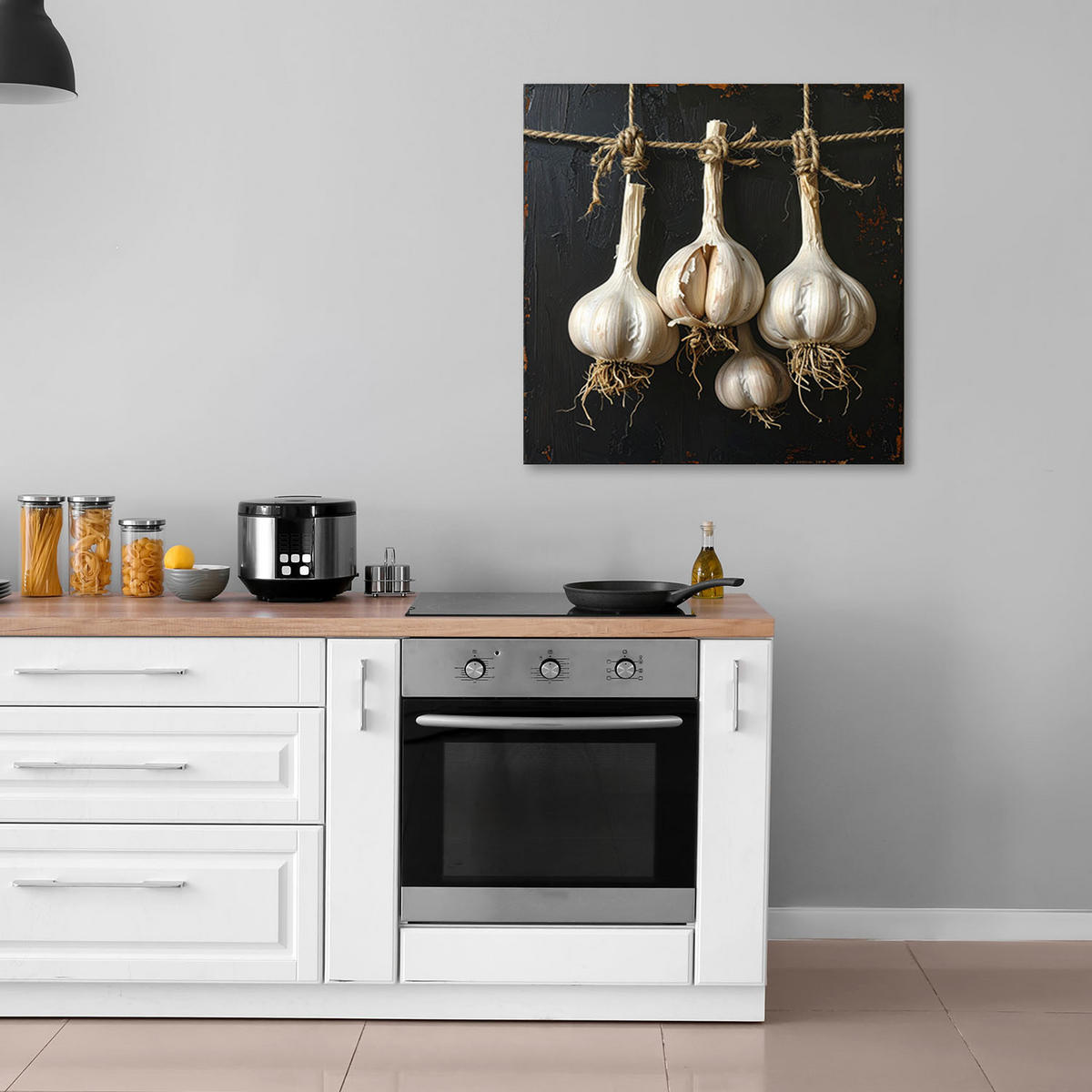 LEINWANDBILD Essen & Trinken 40x40cm - Weiß, Textil (40/40cm) - Feeby