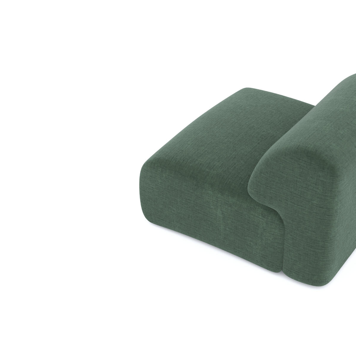 SESSEL Texturierter Samt Smaragdgrün 75cm - Smaragdgrün, Textil (75/67/97cm) - Sia Home