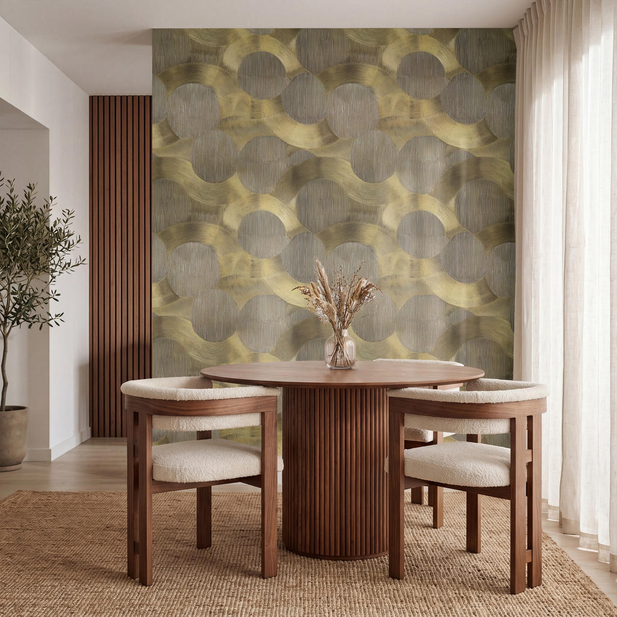 TAPETE - Modern - Geometrisch - Gold - 200x240 cm - Goldfarben, Papier (200/240cm) - OnlyWow