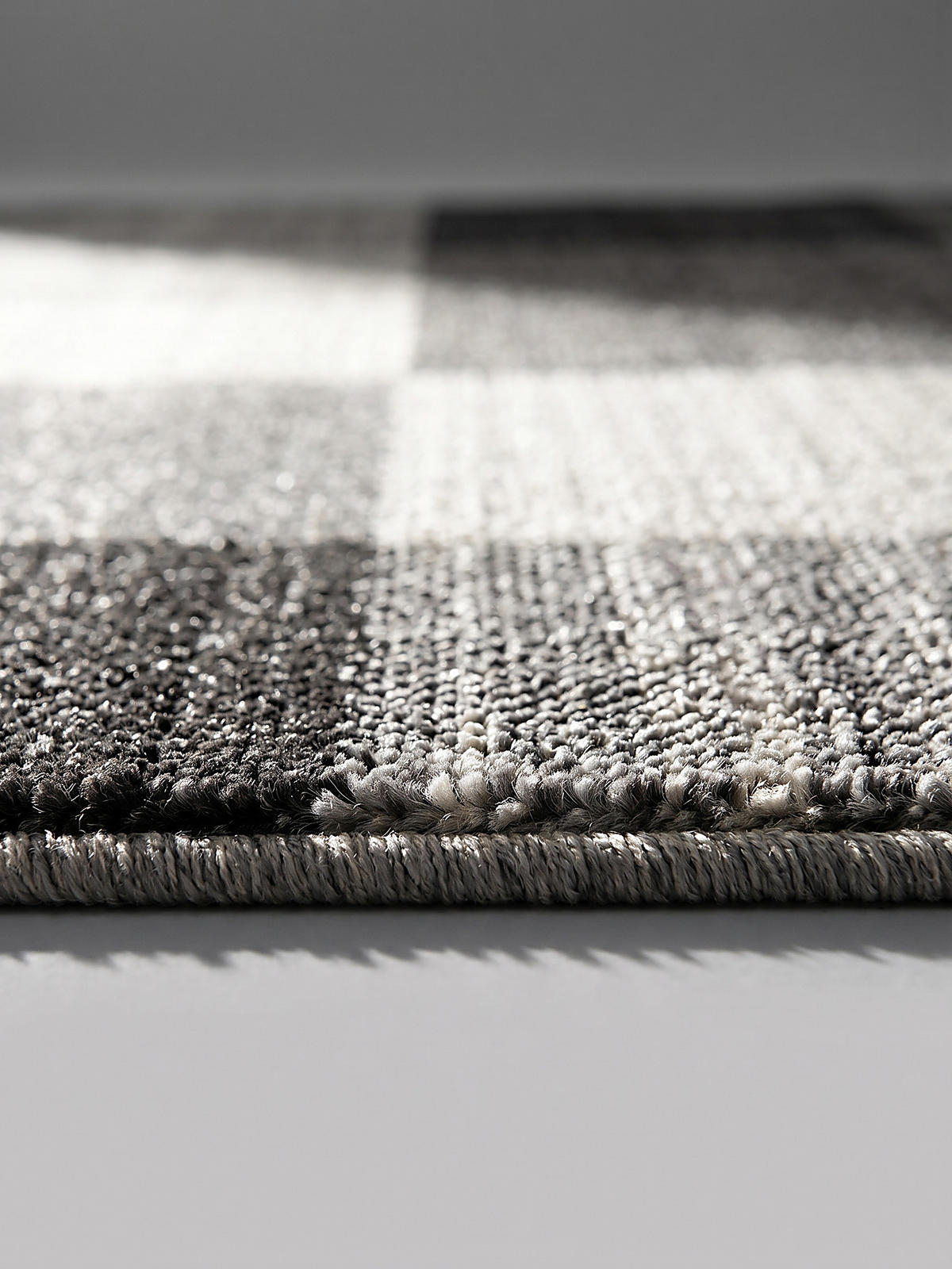 TEPPICH Niederflor Patchwork THUR Polypropylen Grau 80 x 140 cm - Grau, Textil (80/140cm) - KADIMA DESIGN