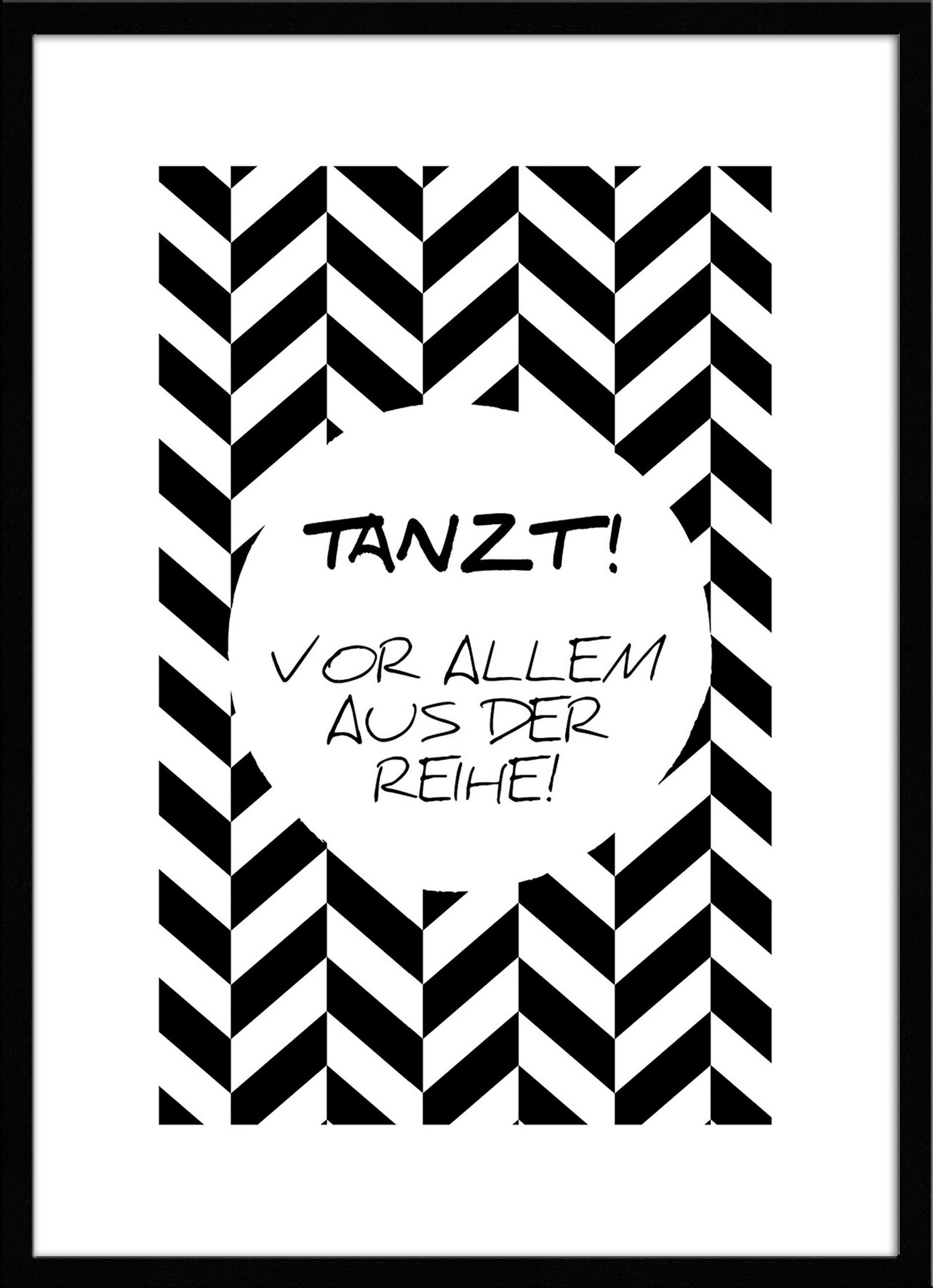 BILD mit Rahmen 51x71 cm Spruch: Motivation - Weiß, Holz (51/71cm) - artissimo