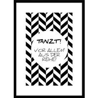 BILD mit Rahmen 51x71 cm Spruch: Motivation - Weiß, Holz (51/71cm) - artissimo