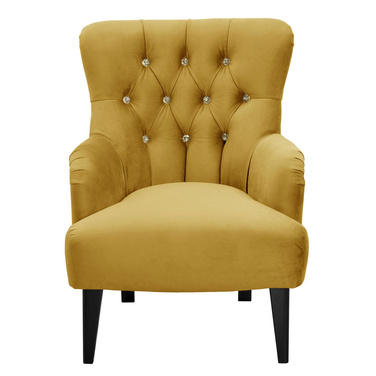 SESSEL Kayley Samtvelours mais - Currygelb, Kunststoff (71/97/82cm) - 58aufmkessel