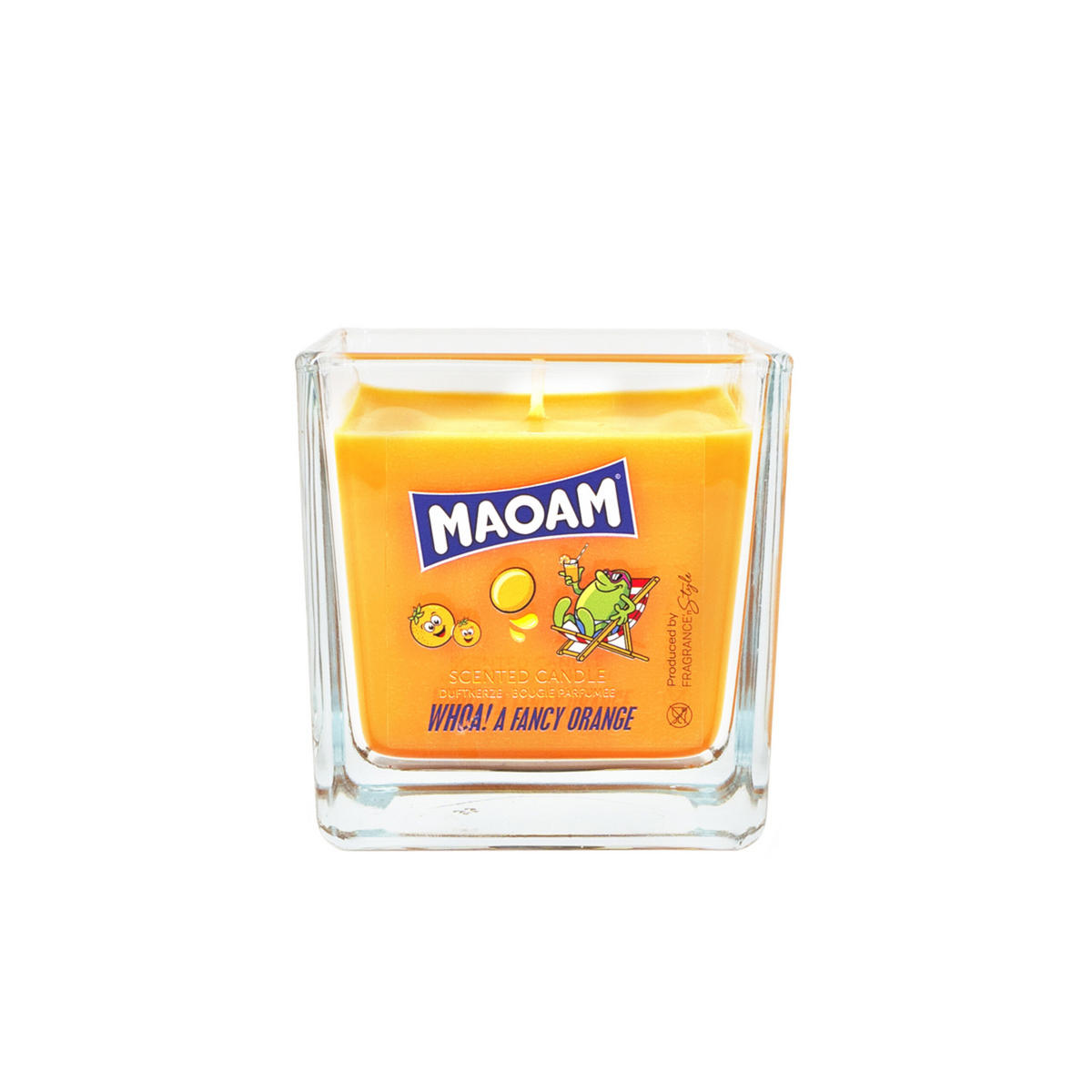 DUFTKERZE Maoam - Orange, Naturmaterialien/Glas (8cm)