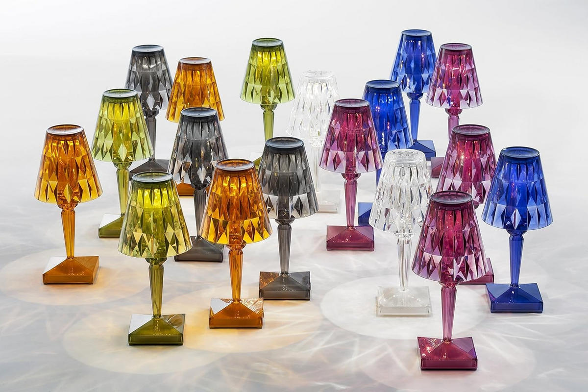 TISCHLEUCHTE Rauchglas Diamant Akku Dimmbar - Greige, Kunststoff (12/26/12cm) - Weltevree