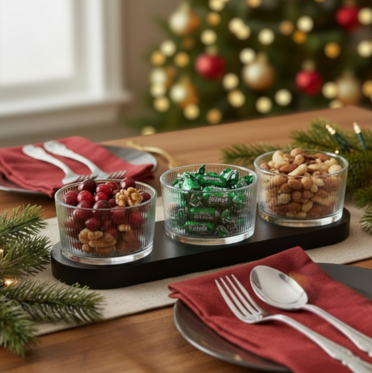 GLASSCHALE Zinari 4x Ø9 cm - Transparent, Glas (30cm) - Excellent Houseware