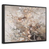 LEINWAND Bilder mit Rahmen - Mandelblüte - Kunst - Van Gogh - Beige - Abstrakt - 40x30 - Braun, Textil (40/30cm) - MuchoWow