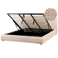 BETT mit Stauraum 180x200 cm Beige Blagnac - Beige, Textil (180/200cm) - Beliani