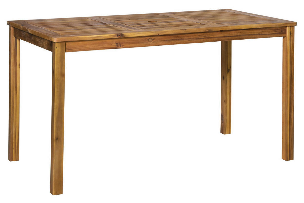 SITZGRUPPE Akana mit 2 Stühlen, 1 Bank und 1 Tisch - 135x80 cm - Akazienholz geölt - Naturfarben, Holz - TPFGarden