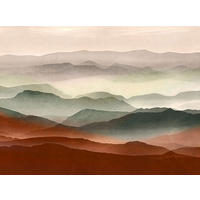 VLIESTAPETE Rot 371/280 cm - Rot/Grün, Textil (371/1cm) - KUNSTLOFT