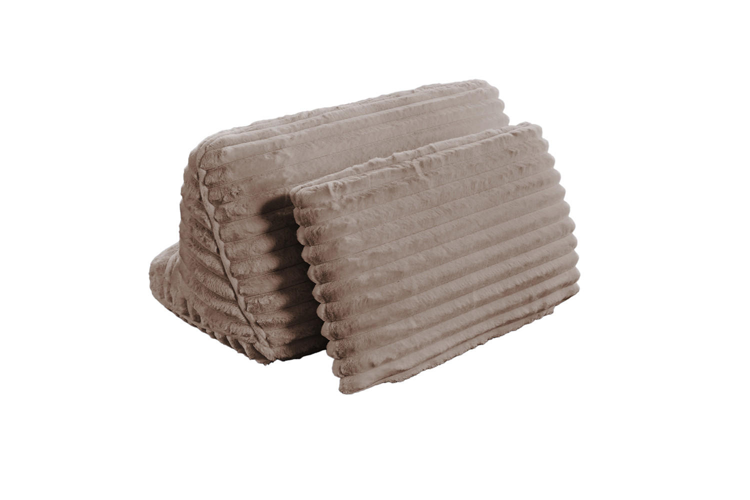 RÜCKENKISSEN WIOLO SOFT Taupe Cord - Taupe, Textil (83/46cm) - KAWOLA