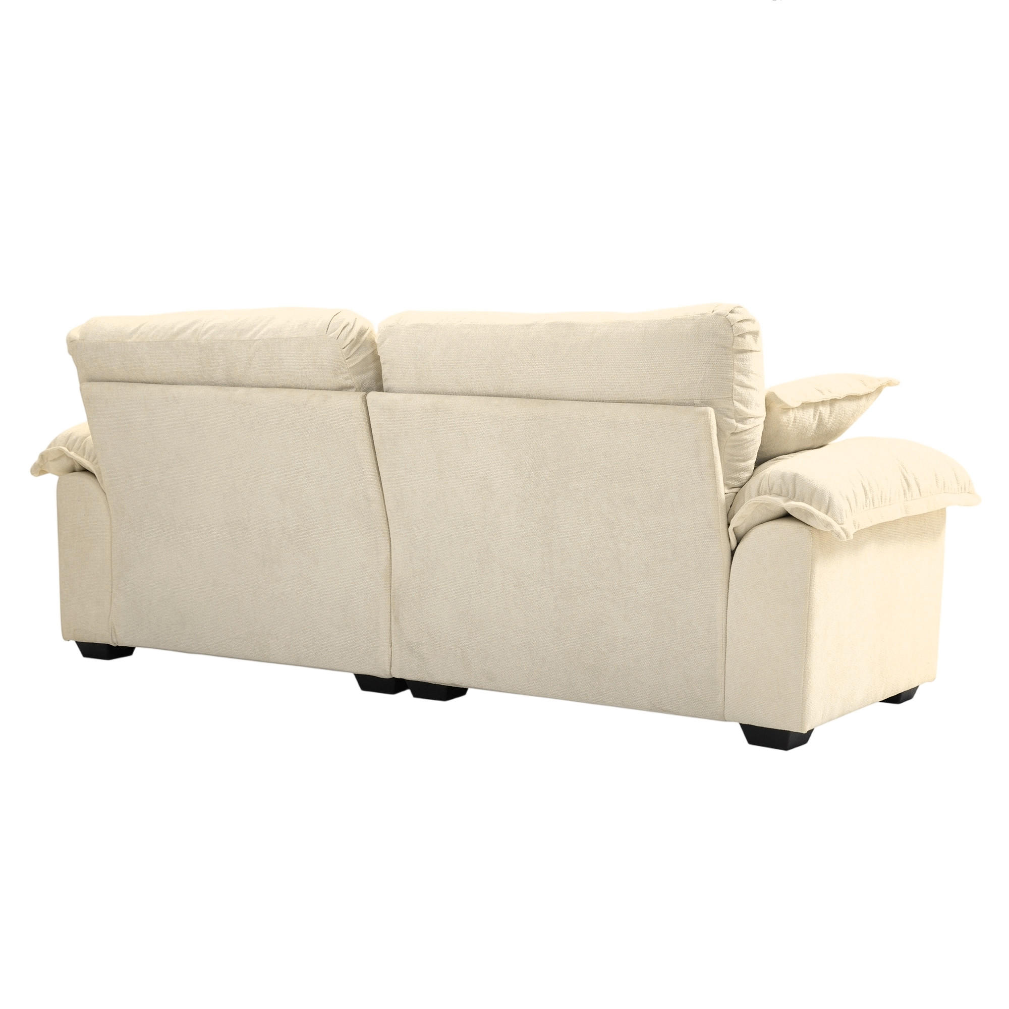 SCHLAFSOFA mit Kissen stabil Beige 89x214x93 cm Textil - Beige, Textil (89/93/214cm) - SONNENH