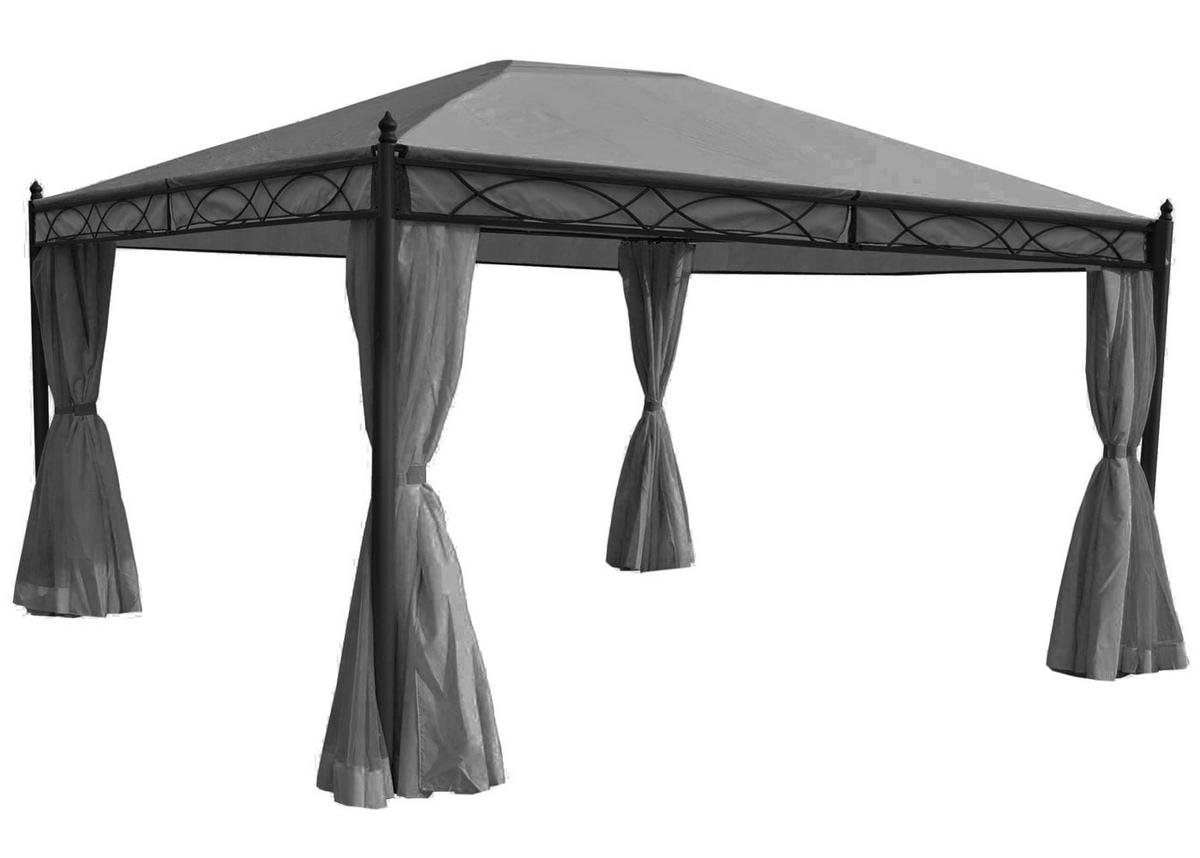 SEITENWAND 4er-Set für Pergola Cadiz 4x3m 210x330cm Grau - Grau, Textil (330/210/1cm) - BERLINLODGE