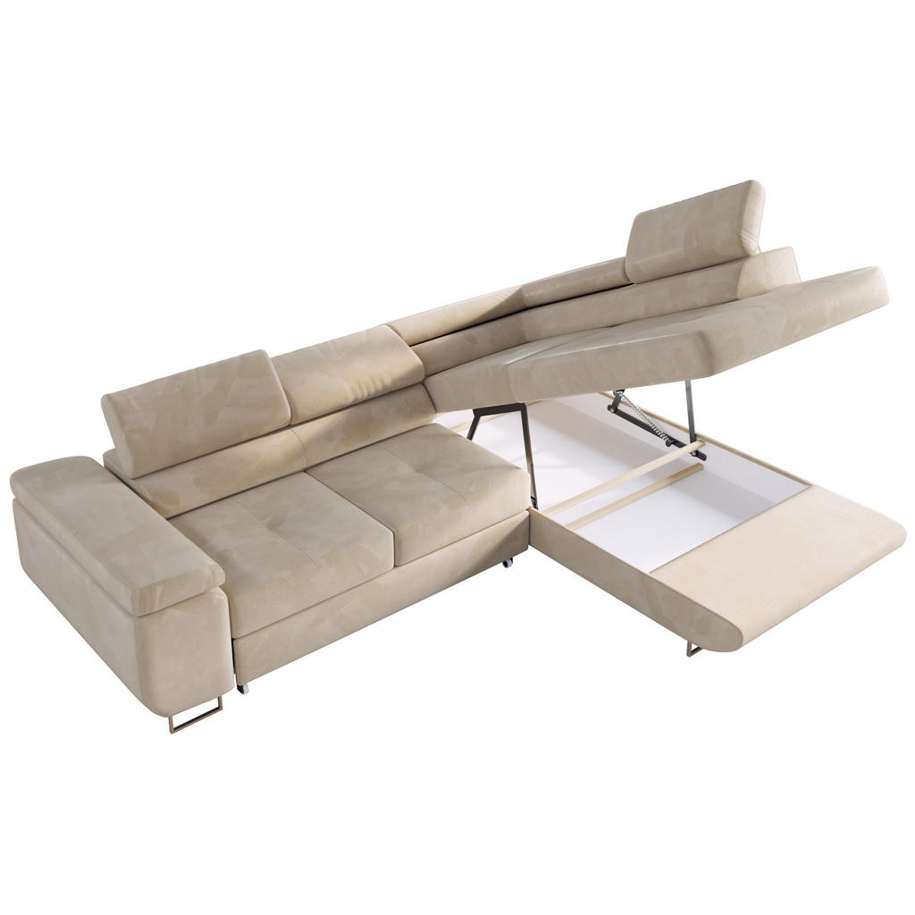 Thumbnail - MKS Ecksofa, Beige, Textil, 3-Sitzer, L-Form,L-Form, 275x205 cm, Oeko-Tex®, Wohnzimmer, Sofas & Couches, Wohnlandschafte...