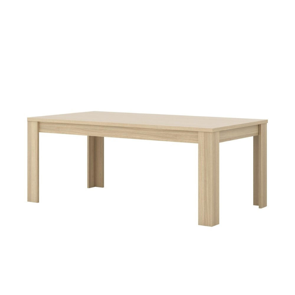 ESSTISCH LUNO 190 x 100 x 75,6 cm - Eichefarben/Schwarz, Holz (190/100/75.6cm) - MASSENO