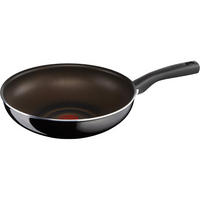 WOKPFANNE So Tasty Titanium Force 24 cm Schwarz induktionsgeeignet Antihaftbeschichtung kratzfest ofenfest - Schwarz, Kunststoff/Metall (24cm) - Tefal