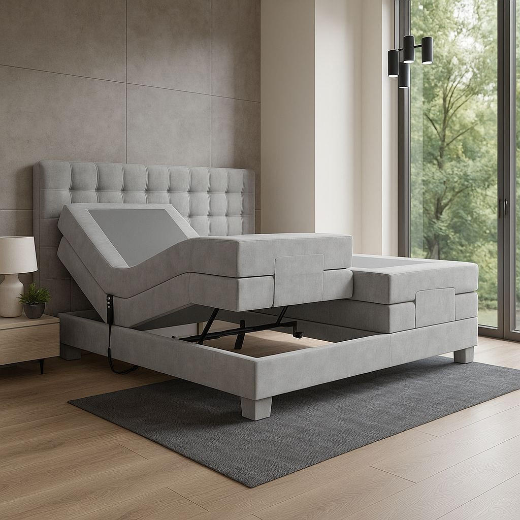 BOXSPRINGBETT Electra King 140x200 cm Hellgrau Velvet H3 - Hellgrau, Holz (140/200cm) - Labett