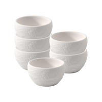 EIERBECHER Manufacture Rock Blanc weiß ø 4,8 cm 6er Set - Weiß, Keramik (4.8/2.7/4.8cm) - Villeroy & Boch