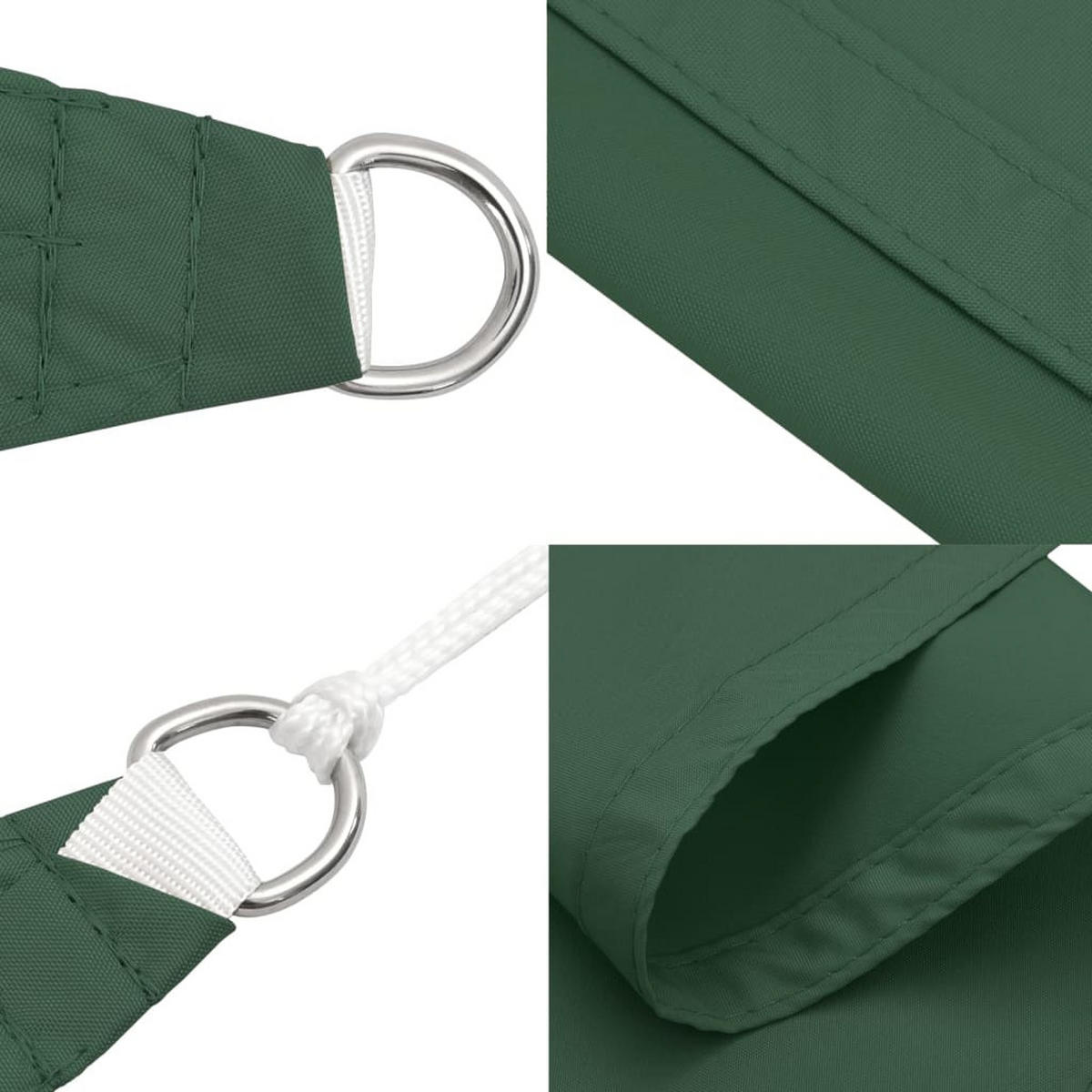 SONNENSEGEL Oxford-Gewebe Quadratisch 6/6 M Dunkelgrün - Grün, Textil (600/600cm) - vidaXL