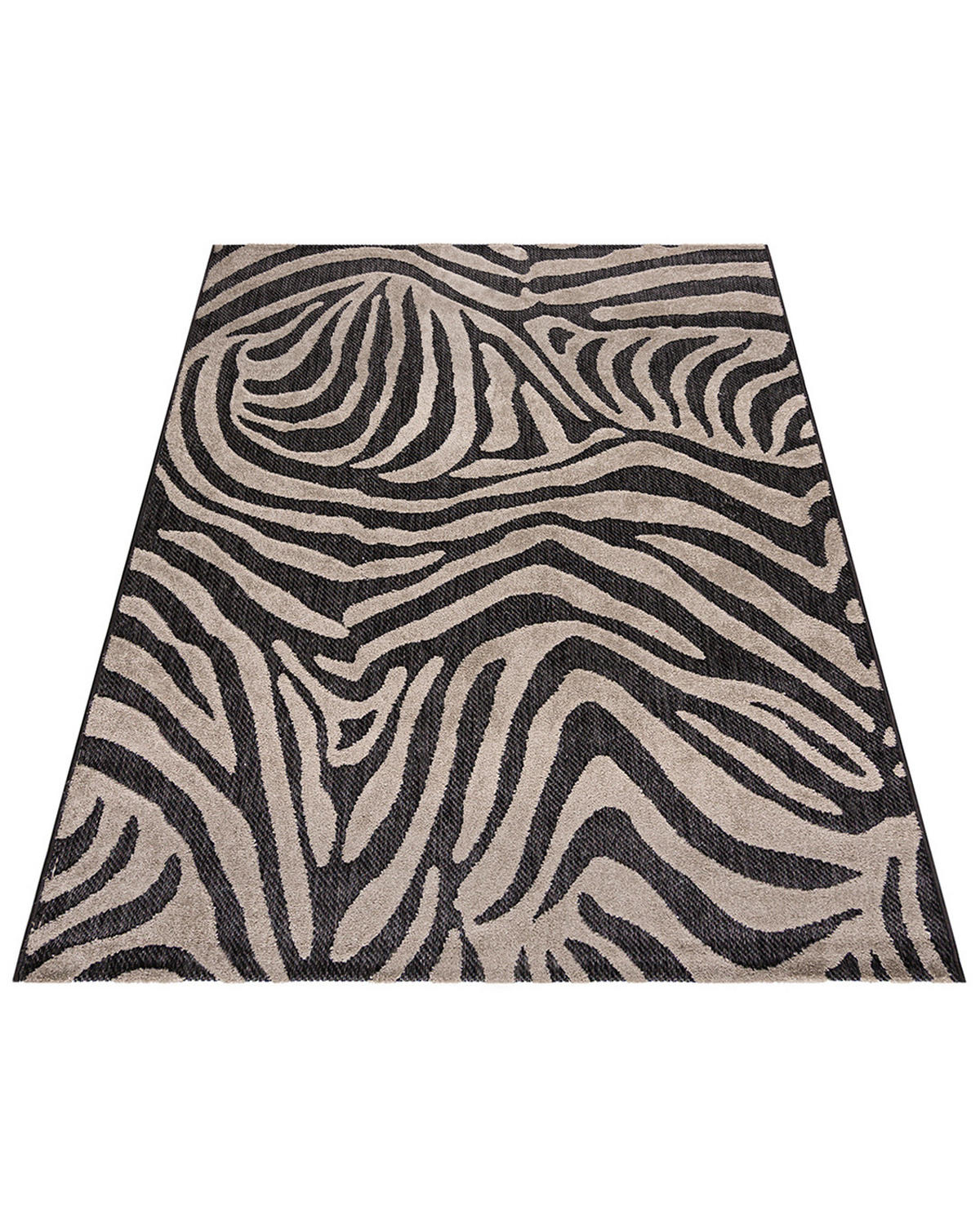 KOBEREC béžový pieskový cappuccino - 120 x 170 cm - čierna/béžová, textil (120/170cm) - Mazovia