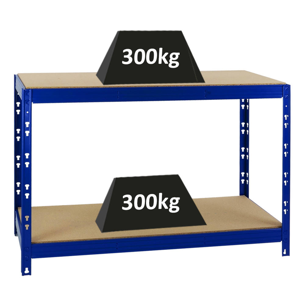 WERKBANK Tiger 300 kg pro Fachboden 90x140x60 cm Blau - Blau, Metall (140/90/60cm) - PROREGAL