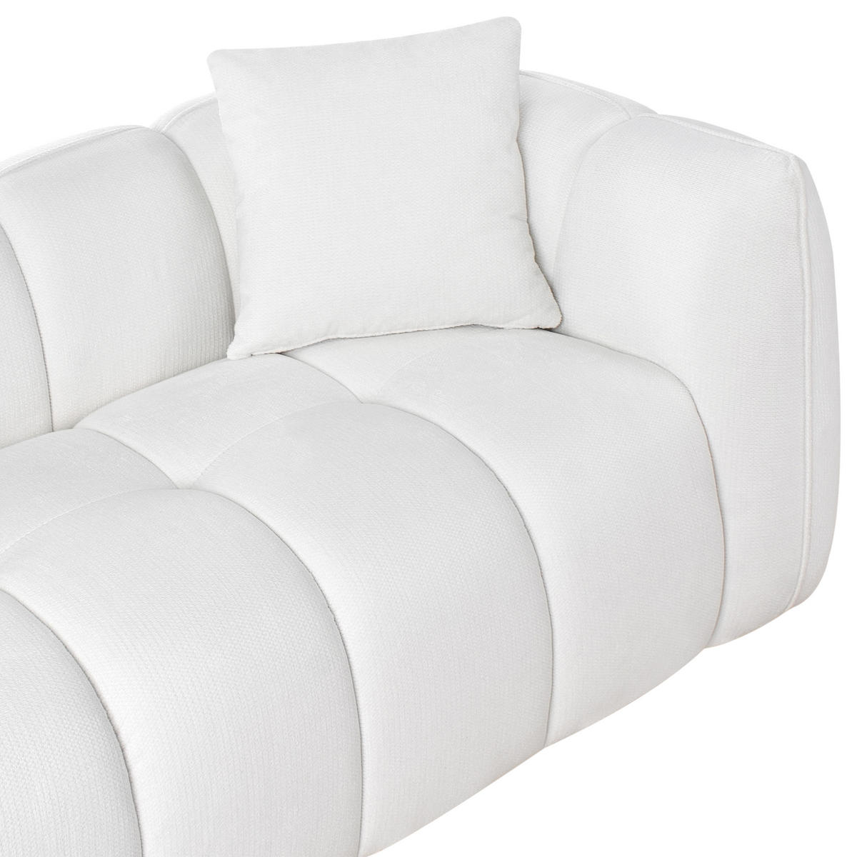 POHOVKA 2-místná Látka Krémově bílá Ness - krémová, textil (170/68/85cm) - Beliani