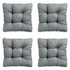 SITZKISSEN Basic 47/47 cm 4er-Set - Grau, Textil (47/8/47cm) - Madison