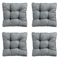 SITZKISSEN Basic 47/47 cm 4er-Set - Grau, Textil (47/8/47cm) - Madison