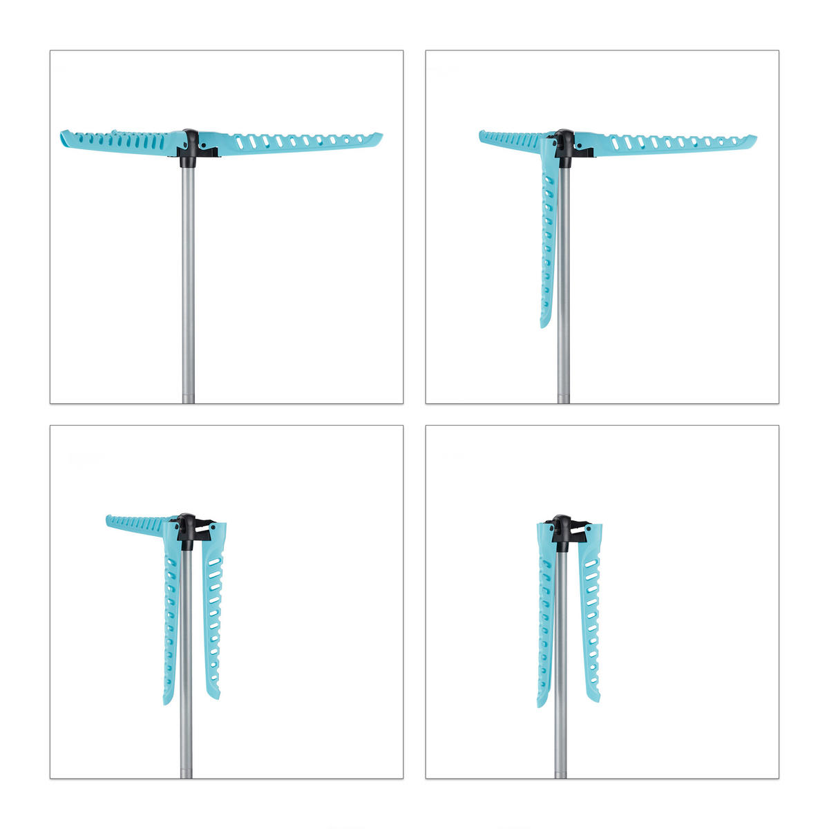 ŽEHLIACI sušiak - viacfarebná, kov/plast (56.5/128/56.5cm) - Relaxdays