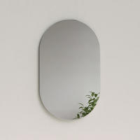 WANDSPIEGEL Vollspiegel-Explosionsschutzfolie Ovale 100/60/1,5 cm - Weiß, Glas (60/100/100cm) - EMKE