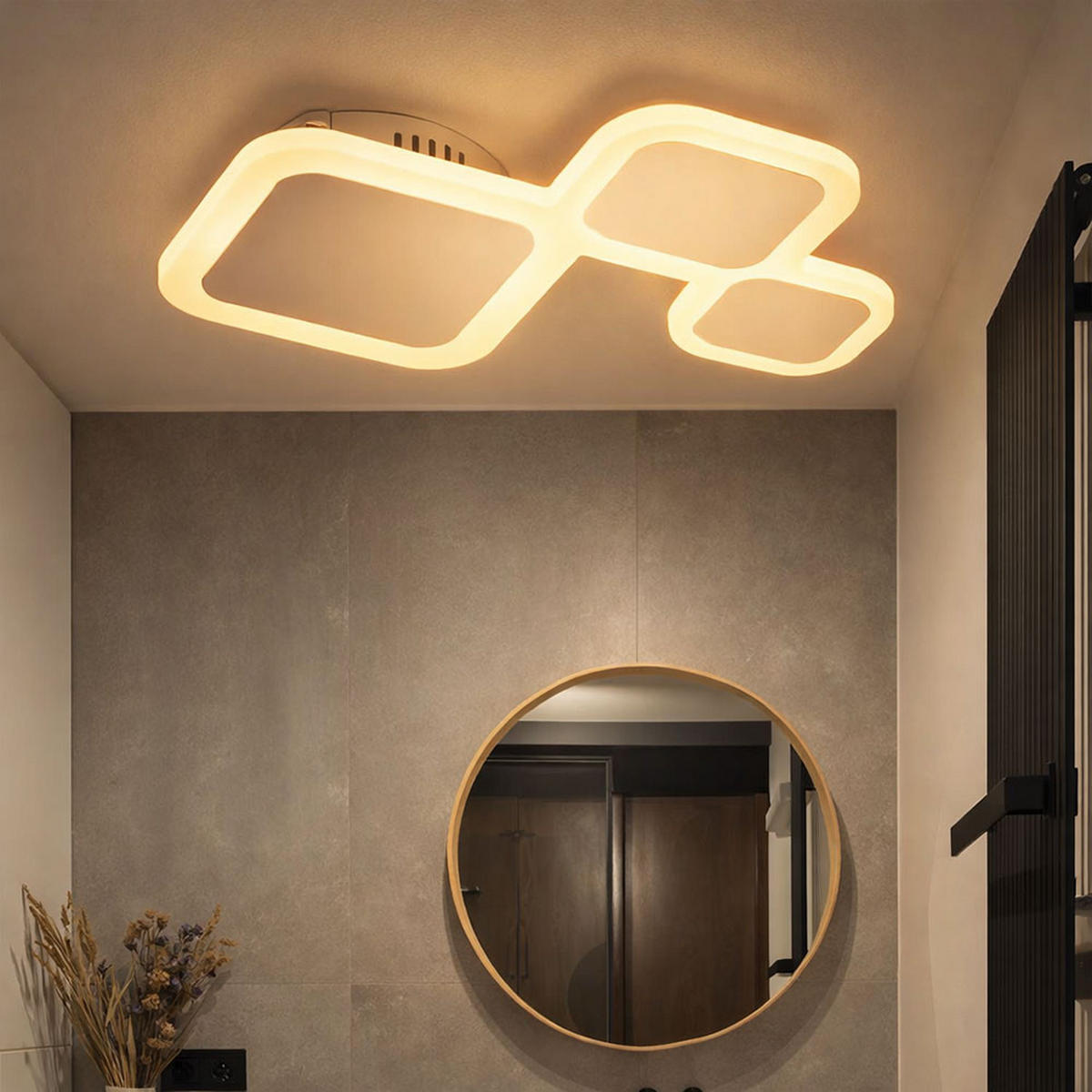 LED DECKENLEUCHTE DROM Chrom Silber Metall - Silberfarben, Metall (45/36/7cm) - Wofi