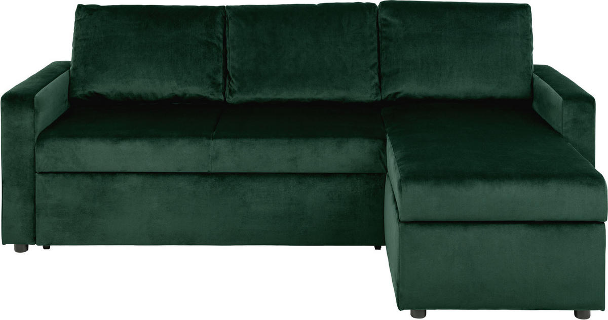 SCHLAFSOFA dunkelgrün - Grau, Holzwerkstoff (218/155cm) - ebuy24