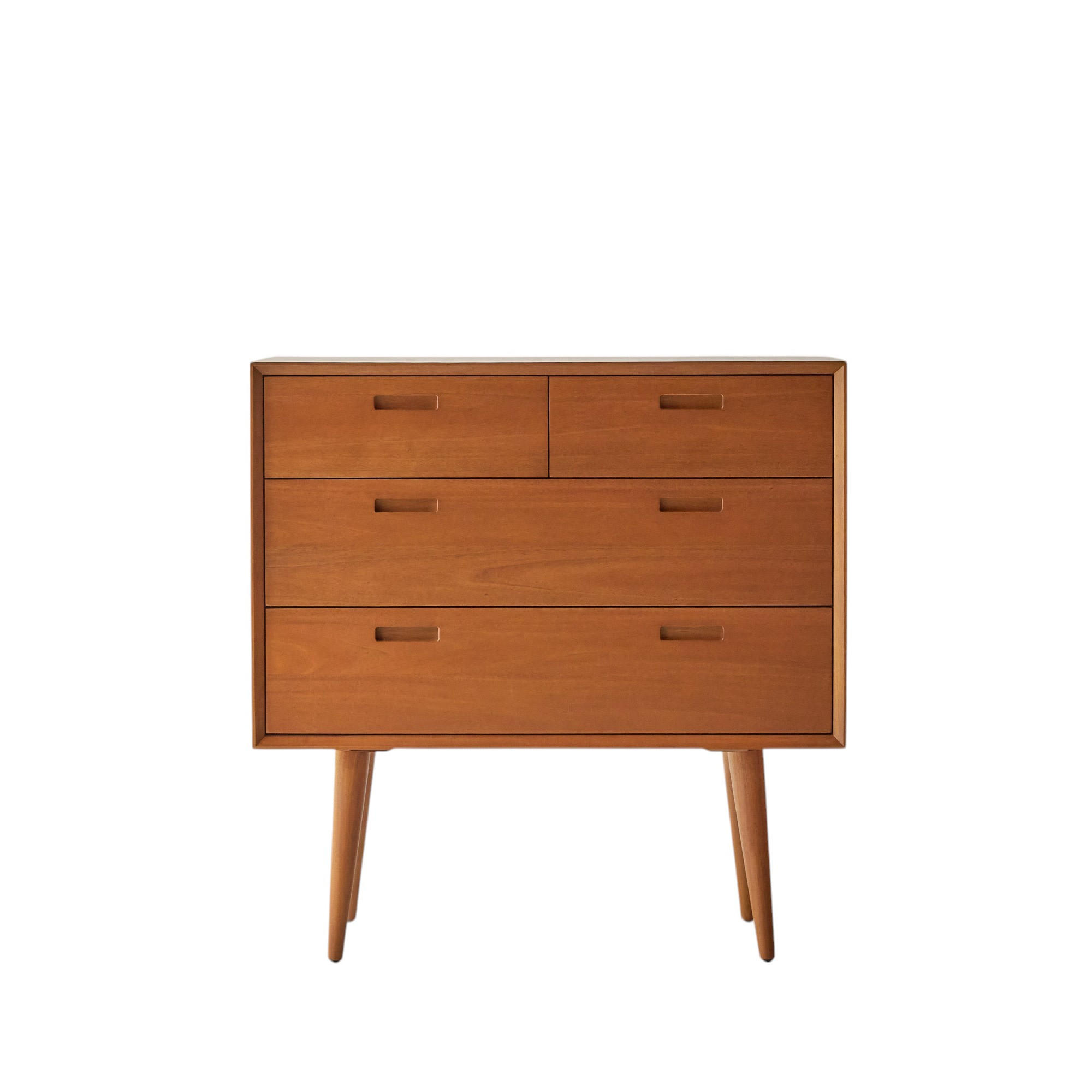 KOMMODE Magda 50's Natur aus Mahagoni - Naturfarben, Holz (92/94/45cm) - Tikamoon