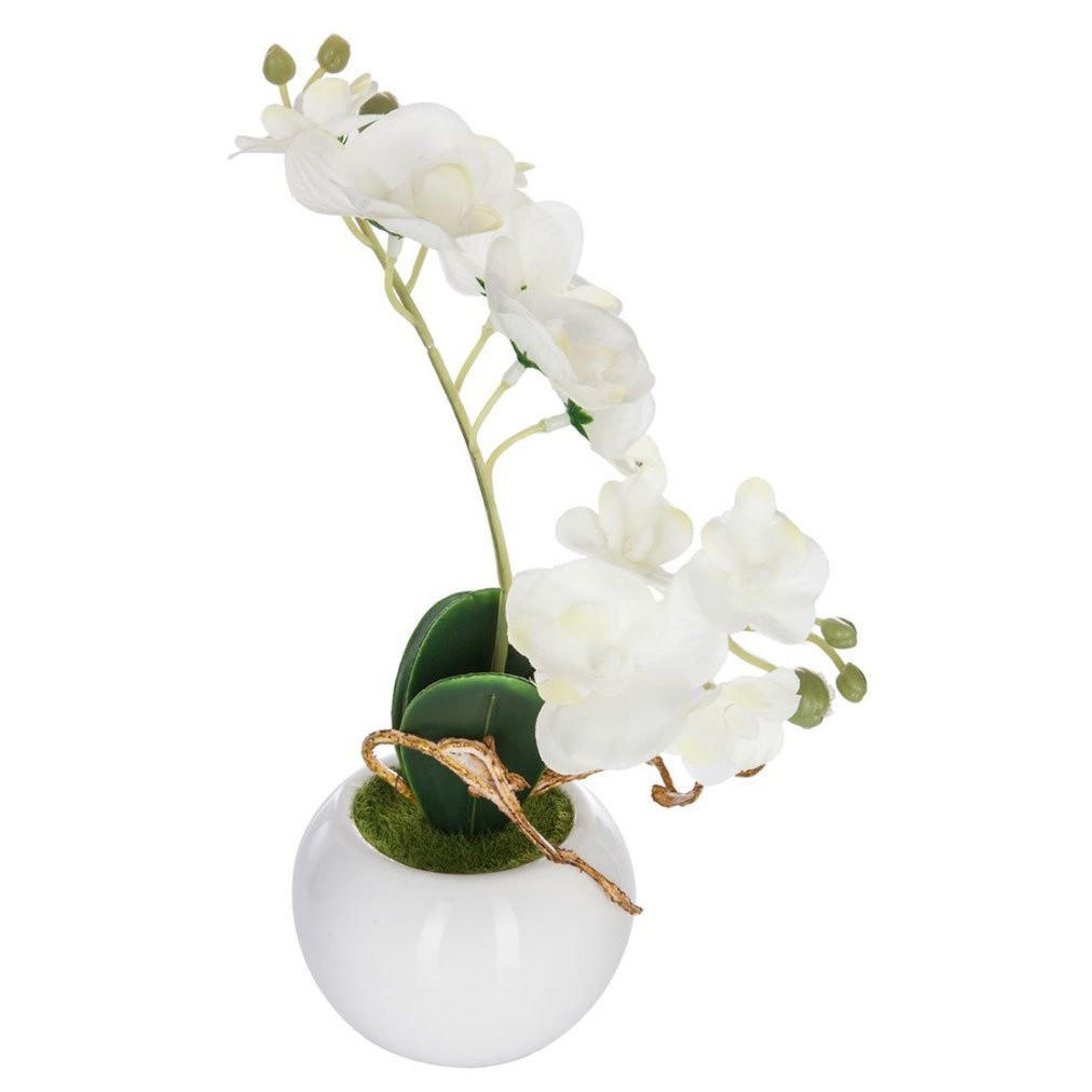 ORCHIDEE im Topf 13/13/28 cm - Weiß, Kunststoff (28cm) - Atmosphera Createur d´interieur