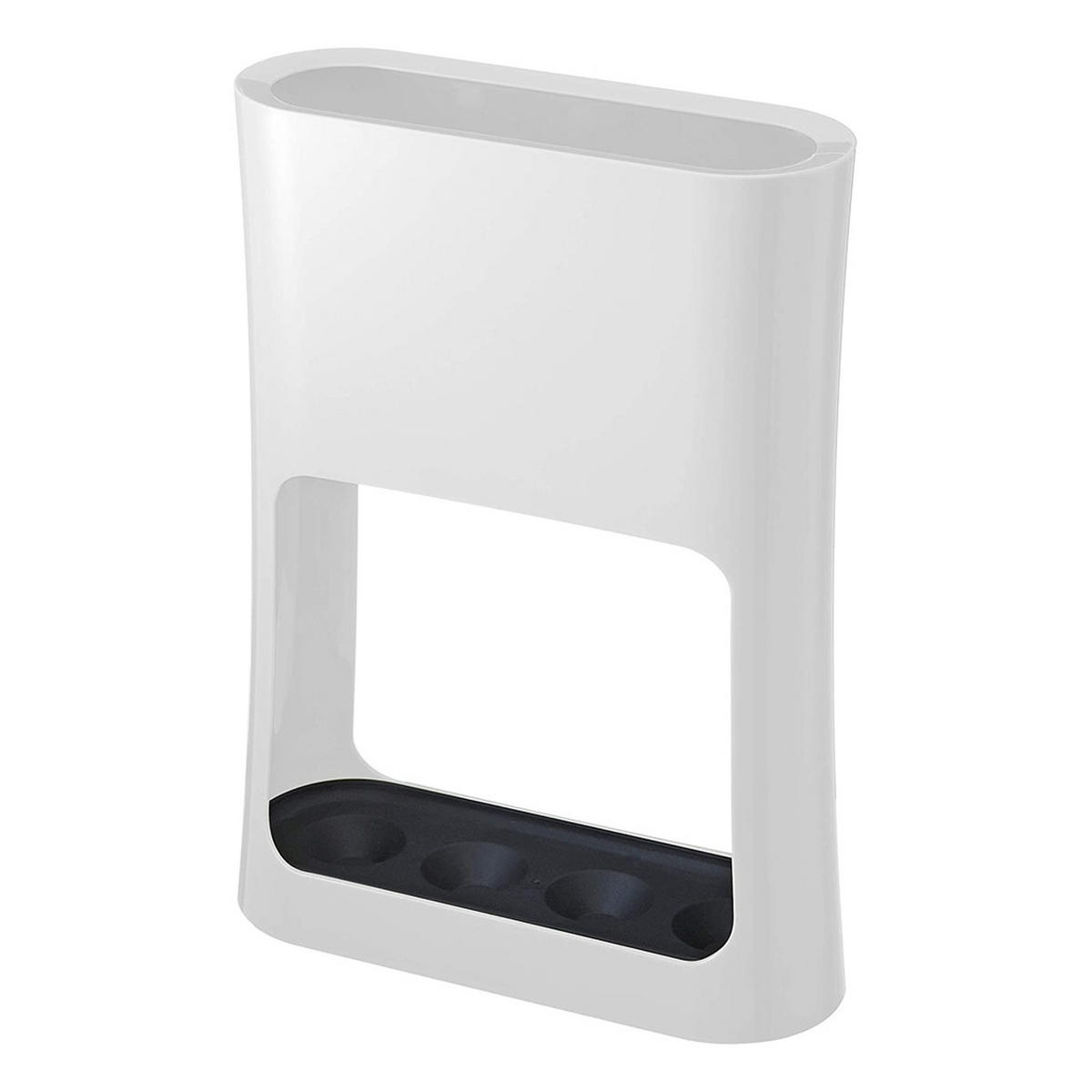 SCHIRMSTÄNDER Ovaler 6979 Weiß Plastik 28/20.8/7.6 cm - Weiß, Kunststoff (20.8/28/7.6cm) - Yamazaki