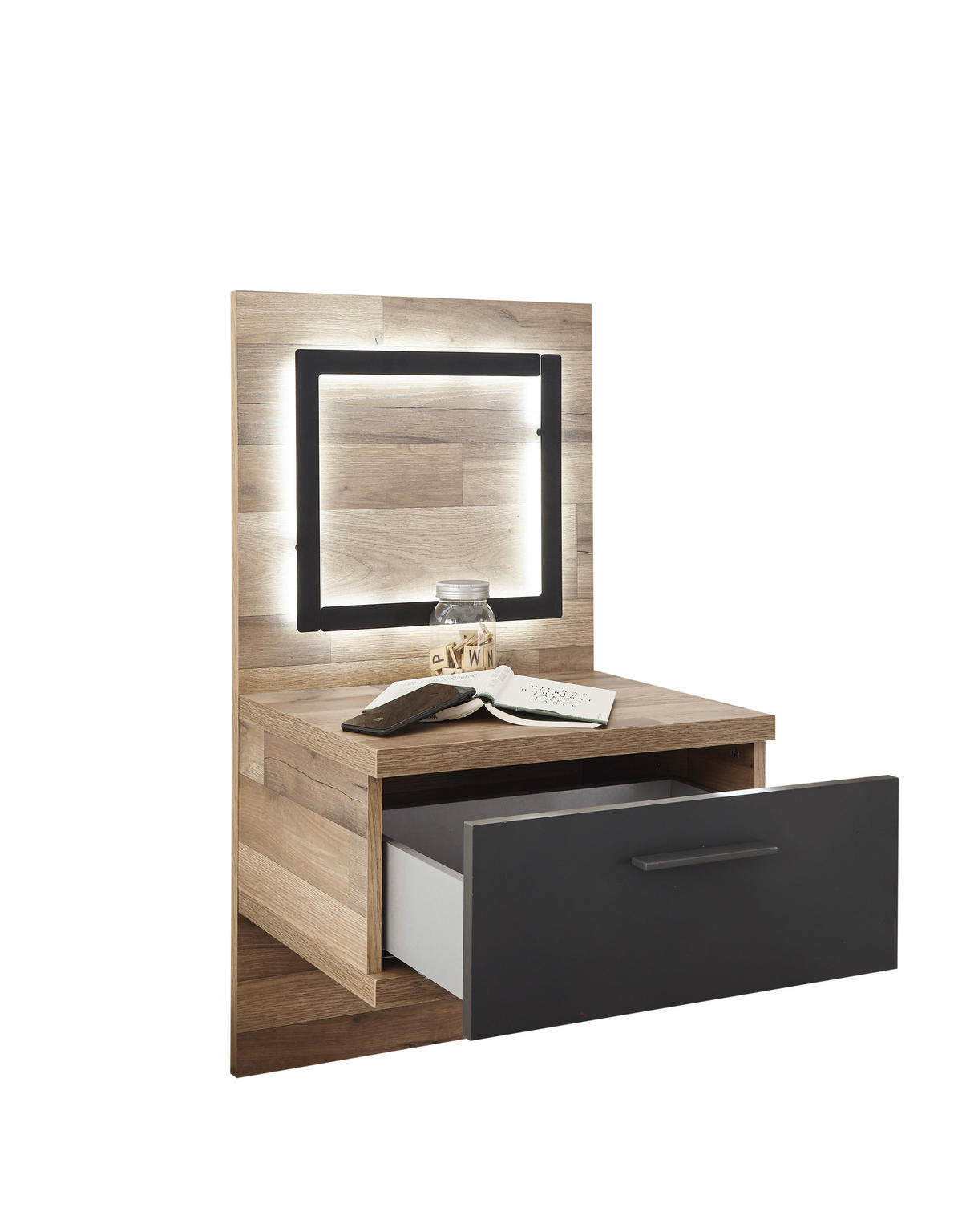 JUGENDZIMMER Dallas in Graphit und Montana Oak 6 teiliges Komplett Set - Braun/Grau, Holzwerkstoff (120/200/80cm)