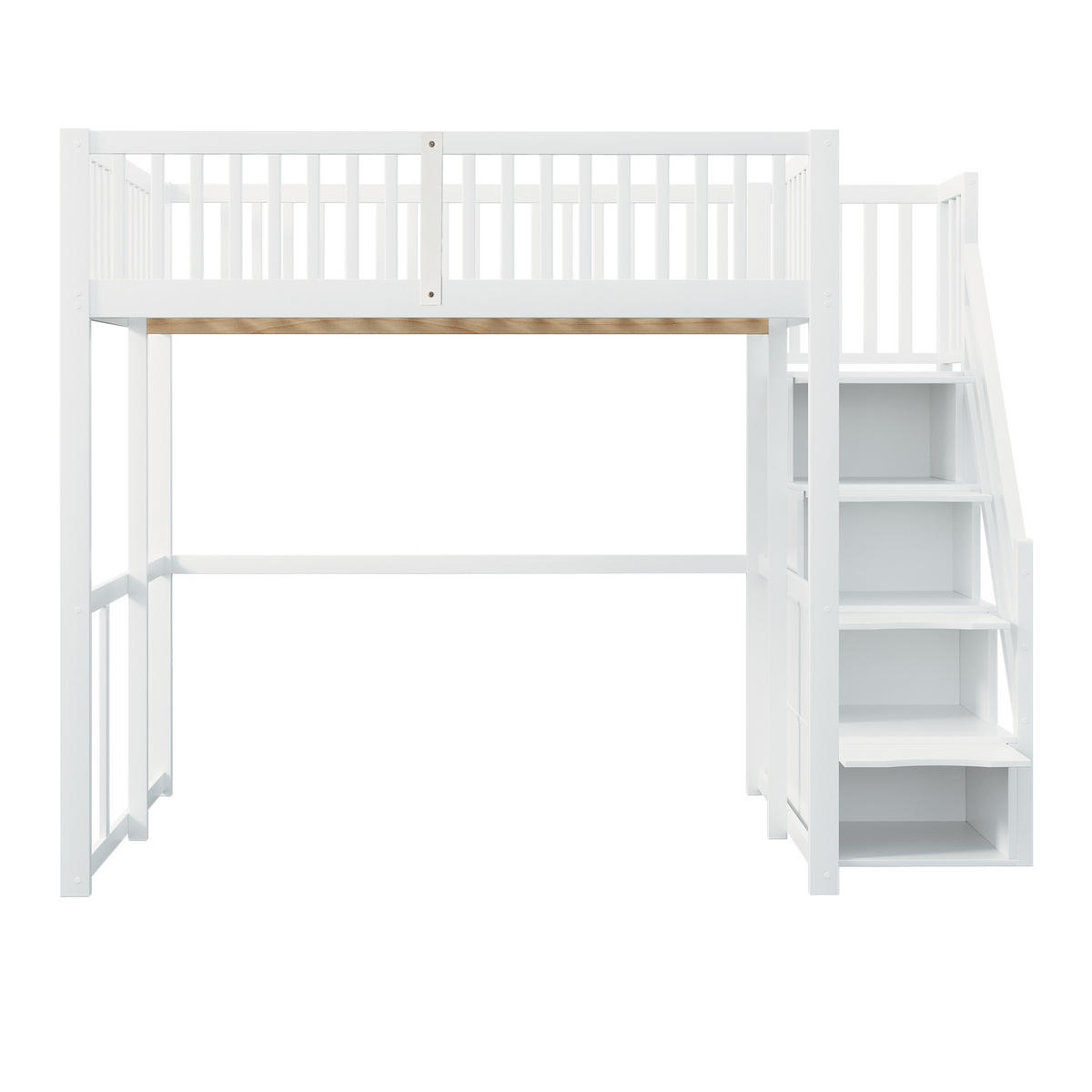 HOCHBETT 140x200 Weiß Kiefer Sicherheitsgitter - Weiß, Holz (140/200cm) - FLIEKS