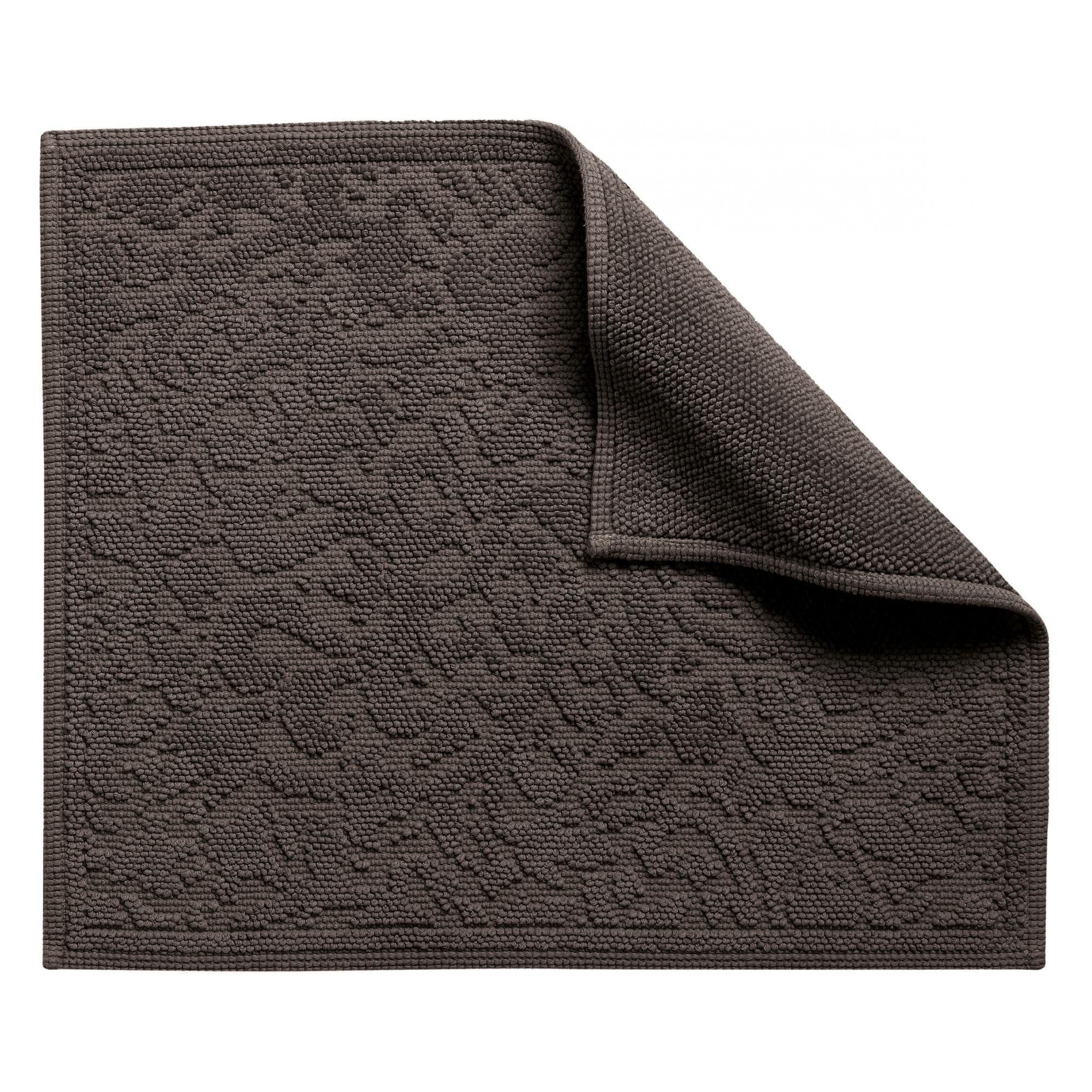 BADEMATTE Gilda carbonfarben 54 x 64 cm - Schwarz, Textil (54/64cm) - Vivaraise
